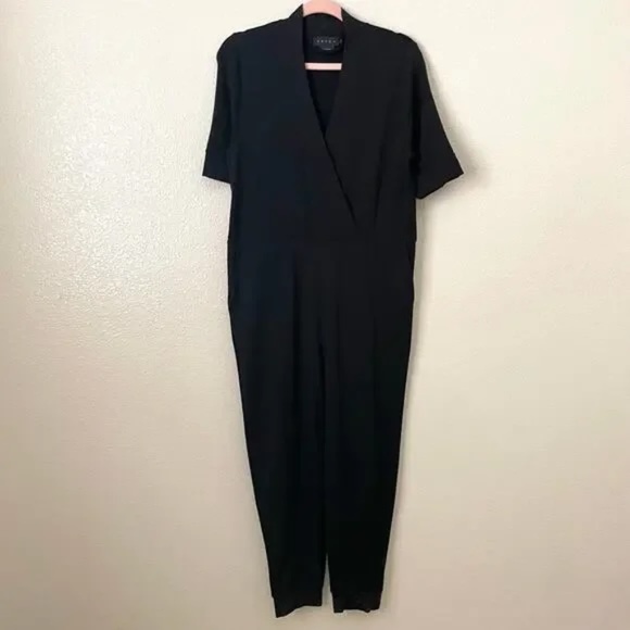 Hatch Maternity Jumpsuit Womens Size 1 Small Black Nurse to Errands Knit Jogger - Picture 2 of 8